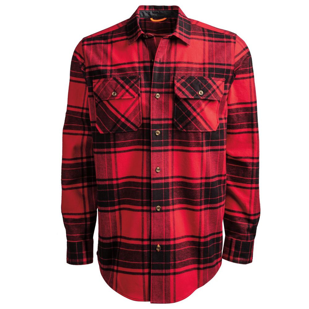 Camasi Timberland Barbati Rosii/Negrii - Pro® Woodfort Heavyweight Flannel Work - Romania - AXUPLI21